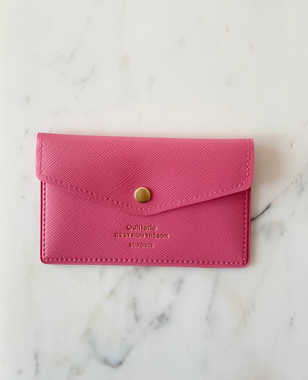 Delfonics Quitterie Snap Card Case – Pink