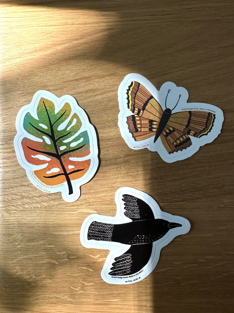 Yellow Butterfly Sticker