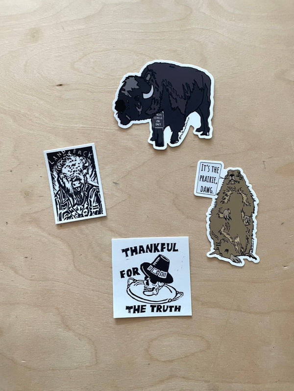Land Back Bison Sticker by Nathaniel Ruleaux