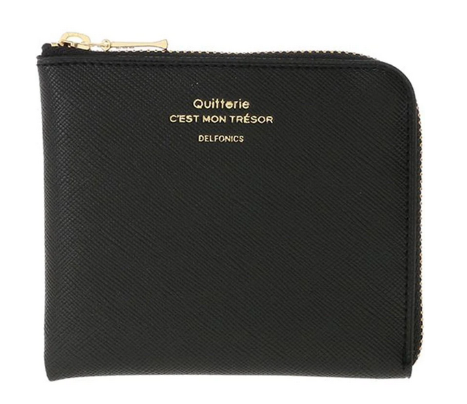 Delfonics Quitterie Half Zip Wallet – Black