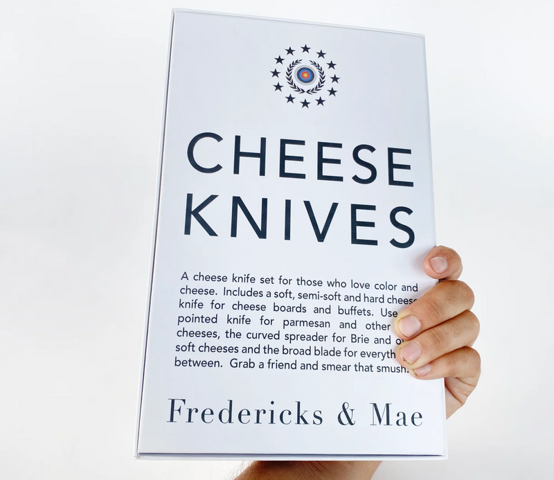 Fredericks & Mae Black & White Cheese Knife Set
