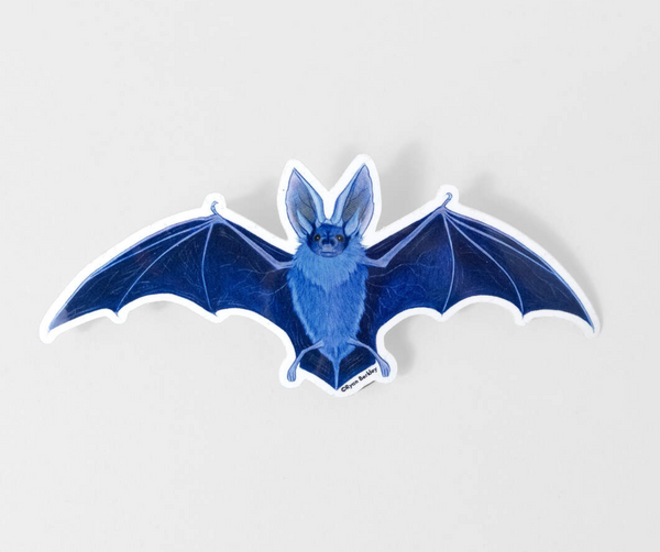 Blue Bat Vinyl Sticker