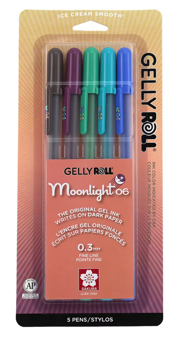 Sakura Gelly Roll Moonlight Fine Tip – Twilight set of 5