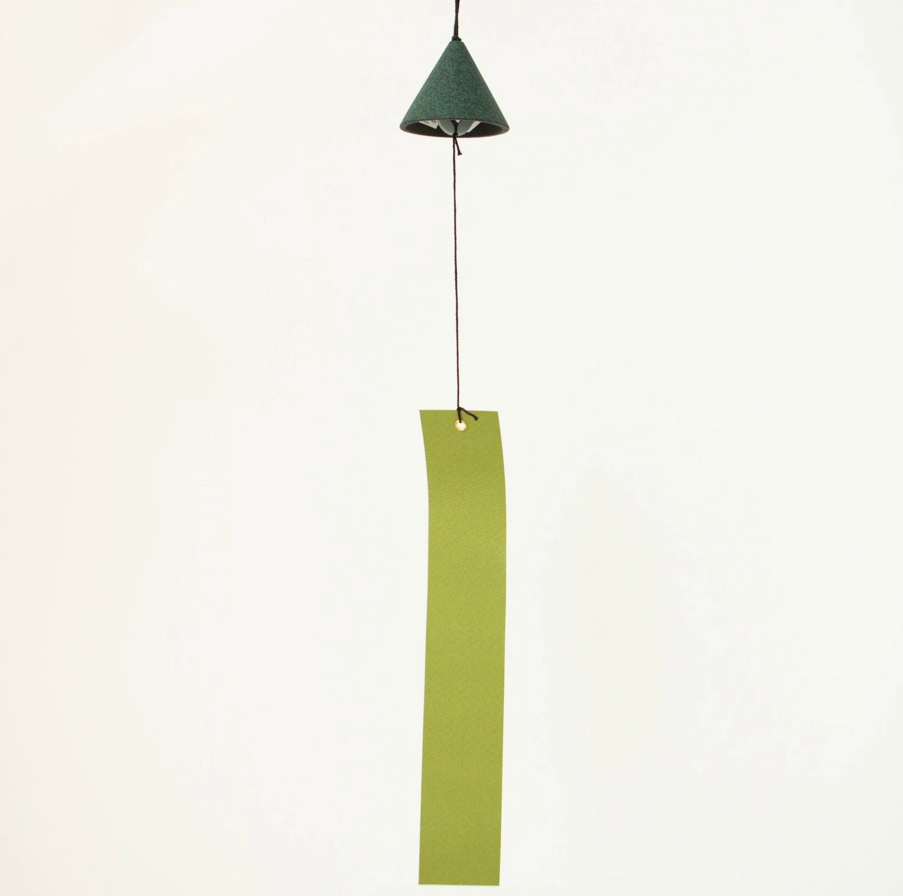 Japanese Cast Iron Wind Chime (Kasa No Fuurin) - Green