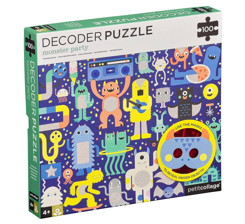 Monster Party Decoder Puzzle, 100 pieces