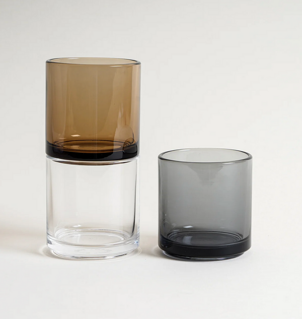 Japanese Glass Tumbler, Gray – 13oz