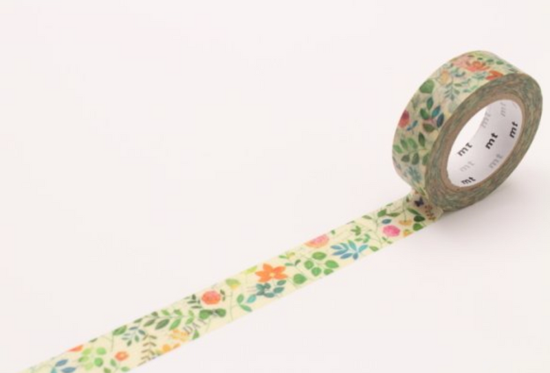 MT Washi Tape Single Roll – Watercolor Flower