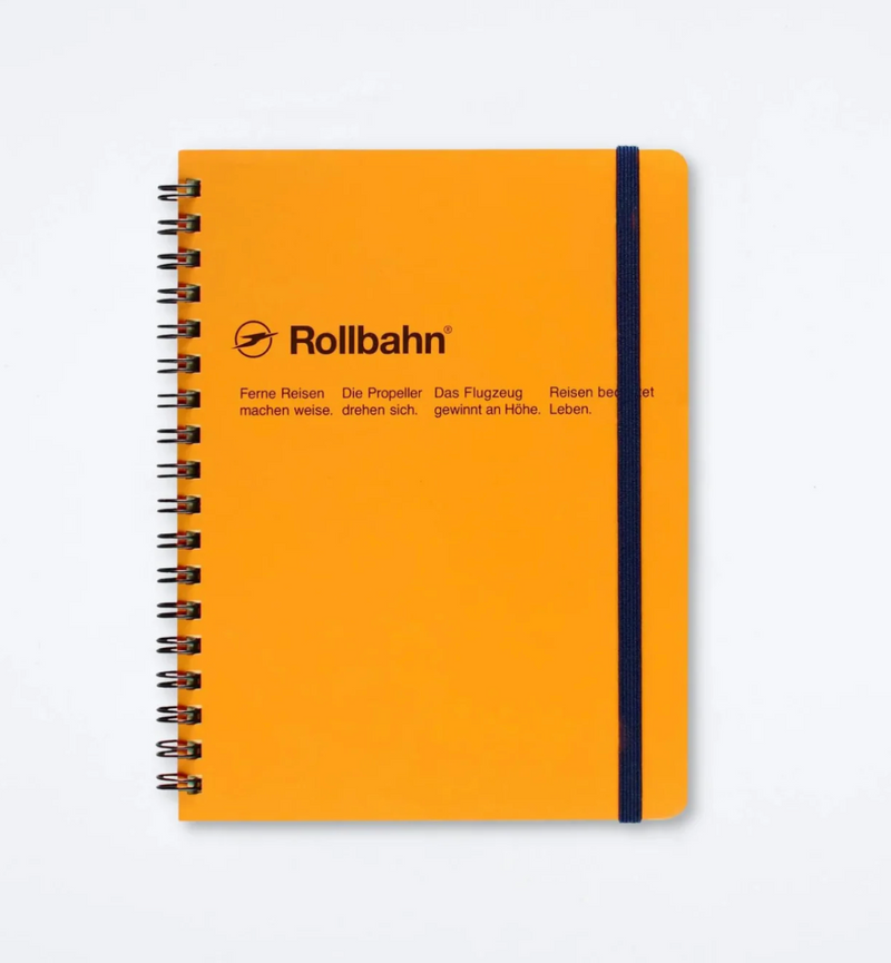 Rollbahn Spiral Notebook – Yellow (mini memo, pocket memo or large)