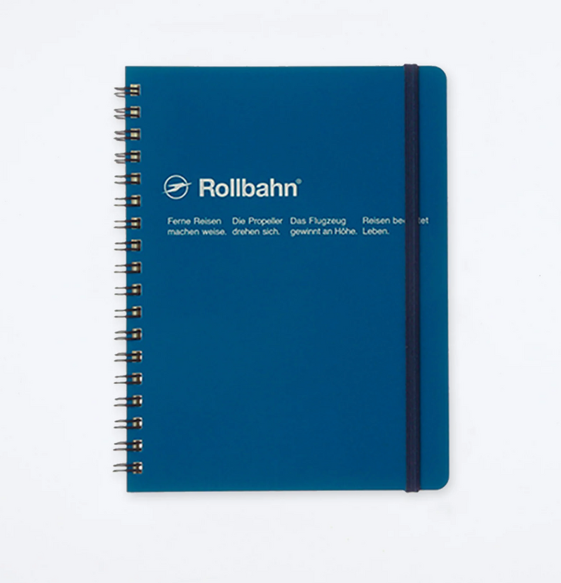 Rollbahn Spiral Notebook – Blue (mini memo, pocket memo, large or A5)