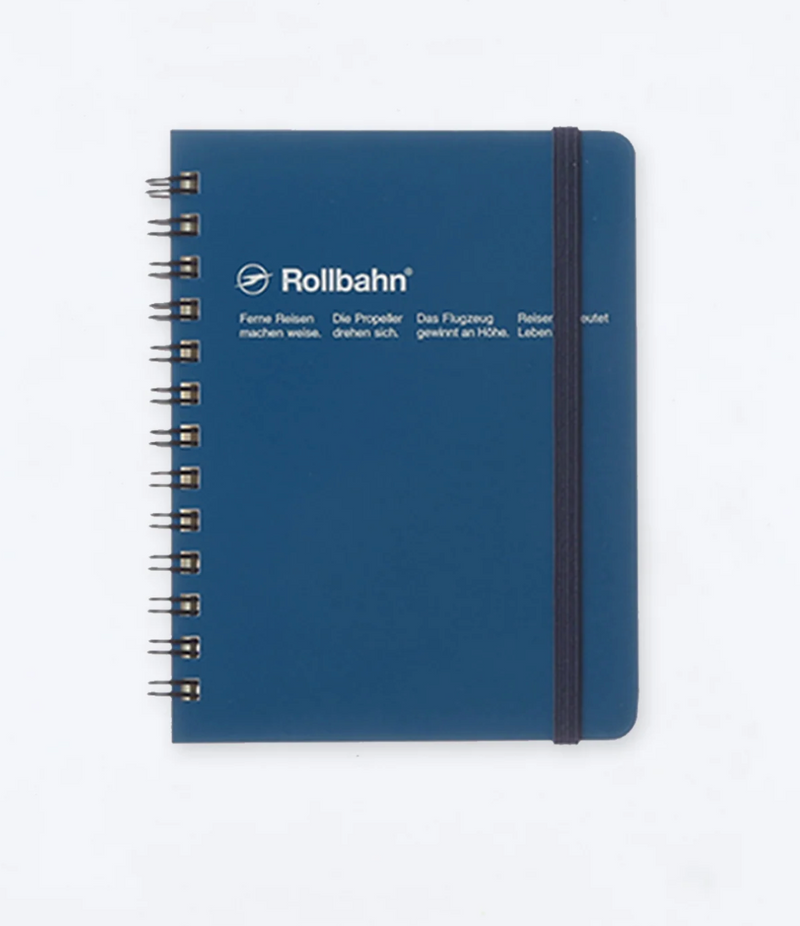Rollbahn Spiral Notebook – Blue (mini memo, pocket memo, large or A5)