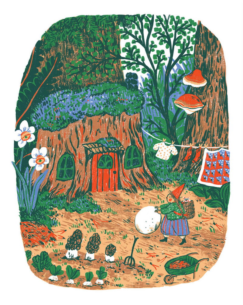 Rolling the Egg Home Print by Phoebe Wahl