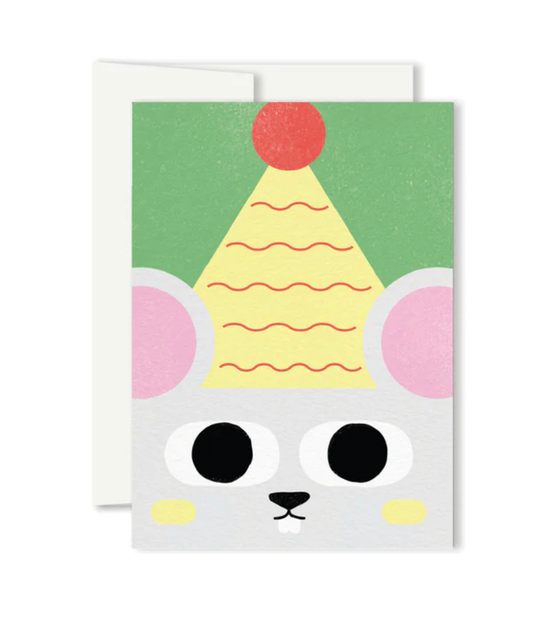 Paperole Mouse with hat mini card