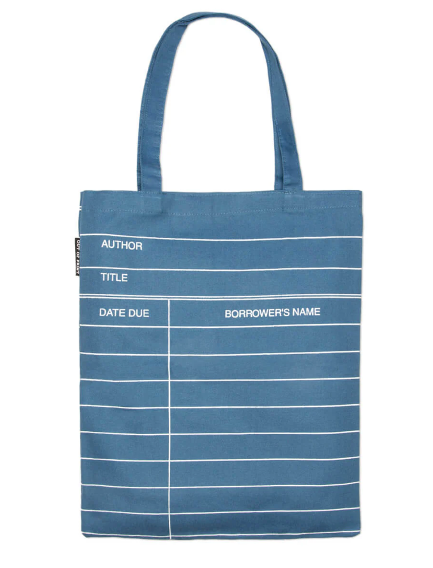 Library Card Blue Denim Tote Bag