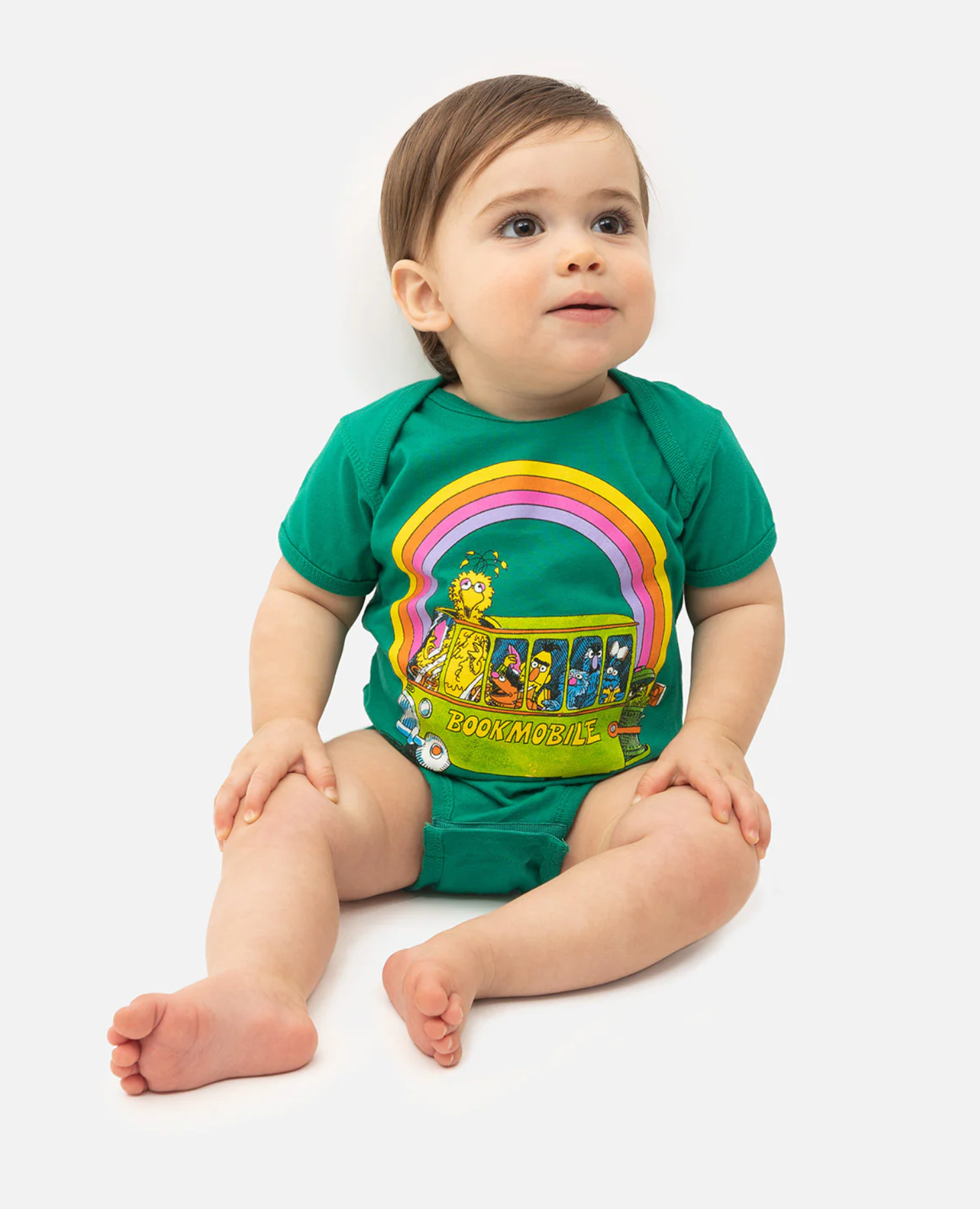 Sesame Street Bookmobile Green Onesie