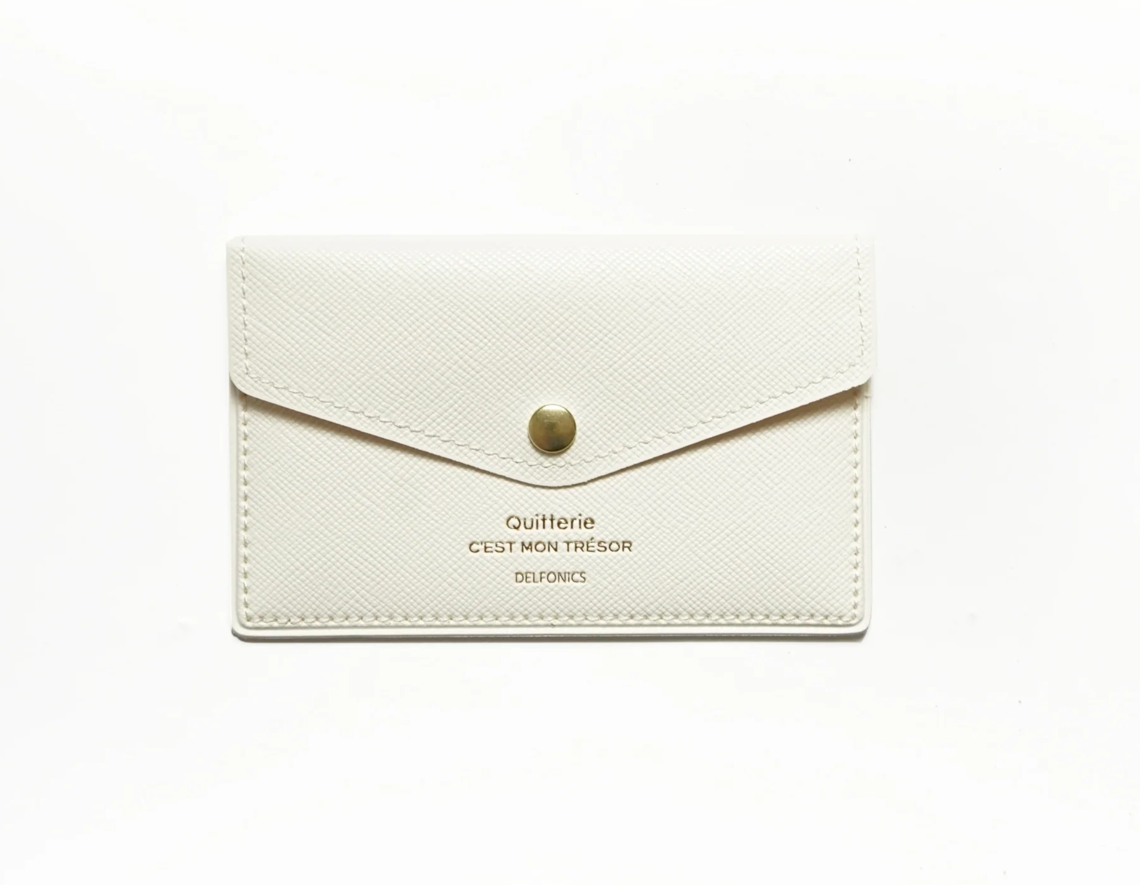 Quitterie Snap Card Case – Cream White