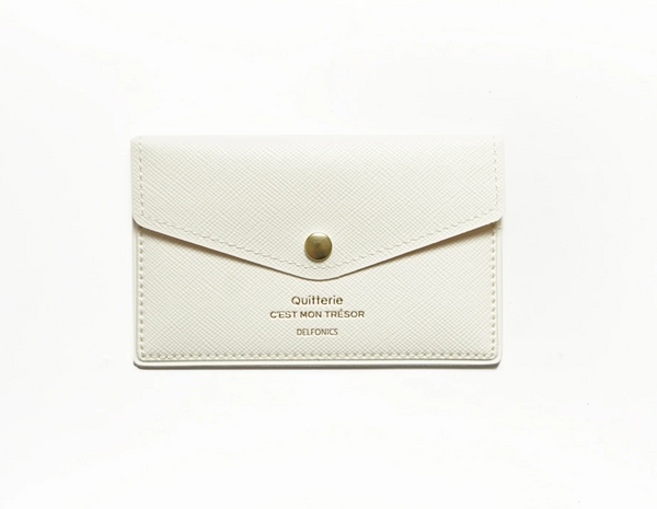 Quitterie Snap Card Case – Cream White