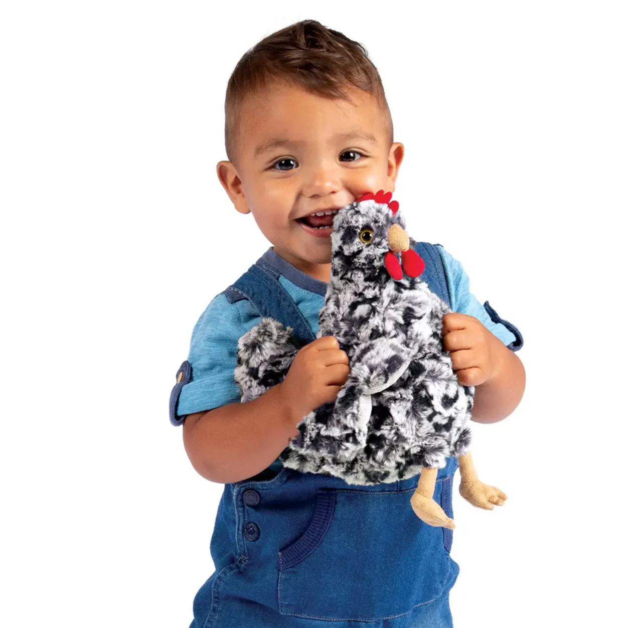 Henley Chicken Stuffie – Black and White Plush toy