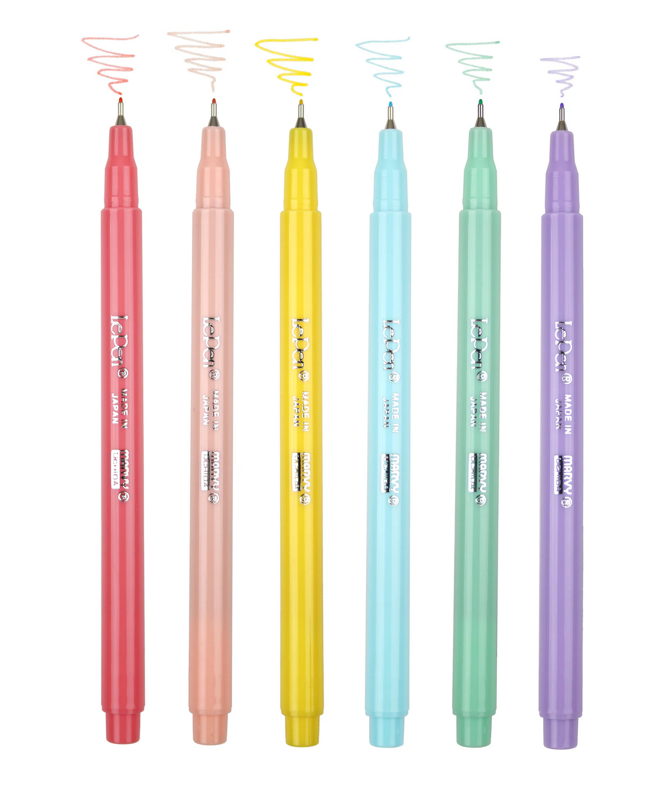 Marvy Uchida Le Pen – Set of 6, Pastel Colors