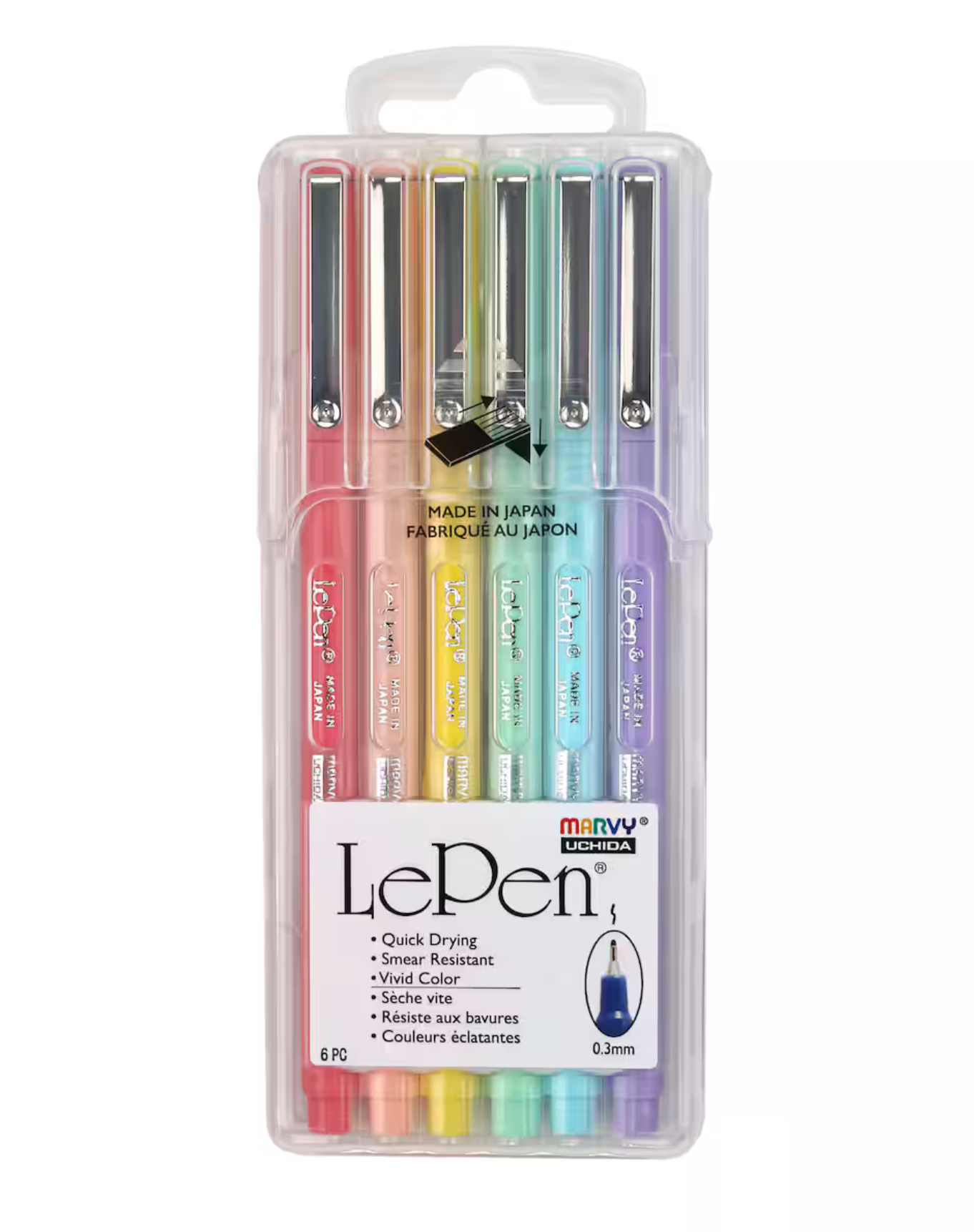 Marvy Uchida Le Pen – Set of 6, Pastel Colors