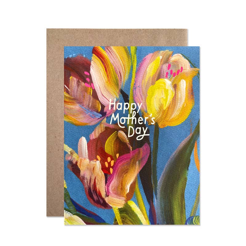 Happy Mothers Day Tulips Card by Helen Dealtry