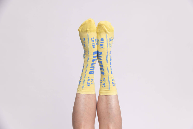 Butter - Small Yellow Crew Socks