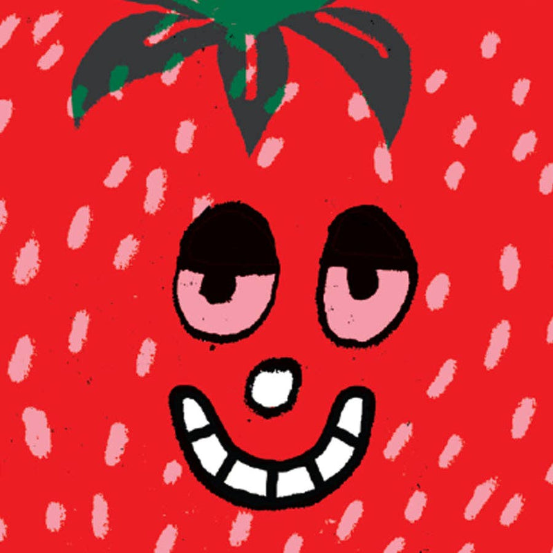 Smiling Strawberry Sticker