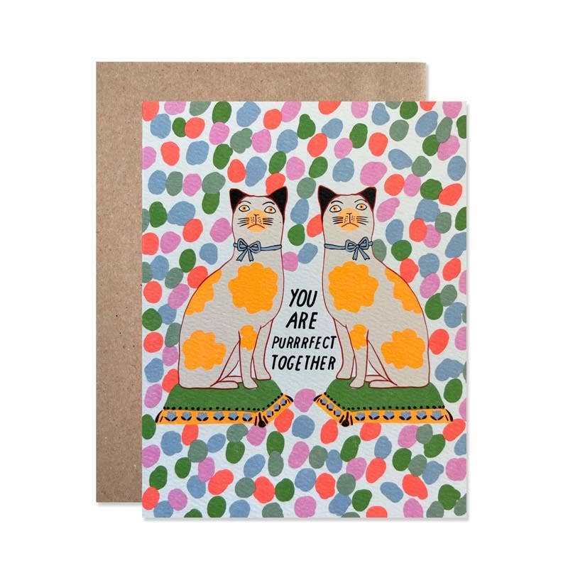 You Are Purrrfect Together Cats Card