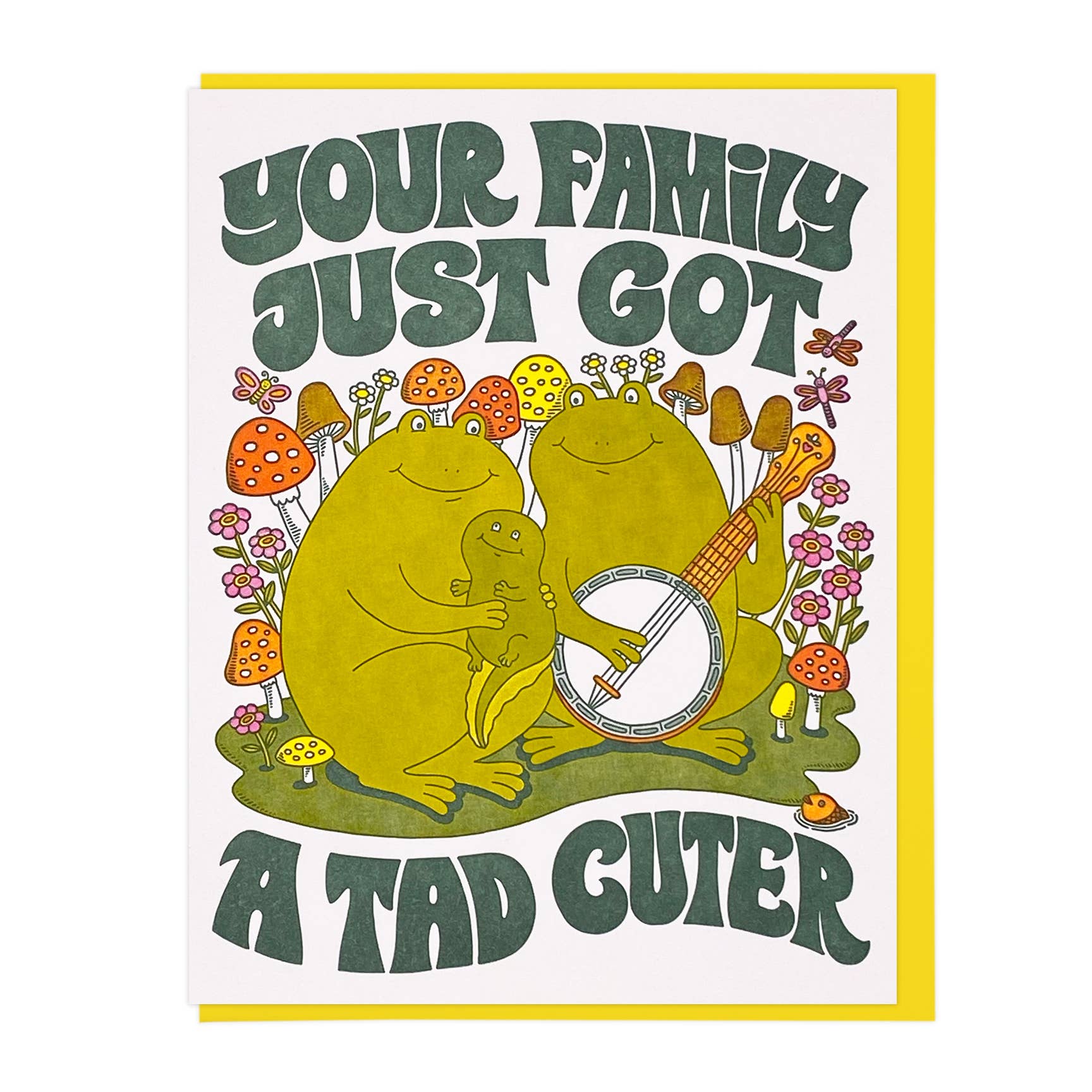 Your Family Just Got a Tad Cuter Baby Card