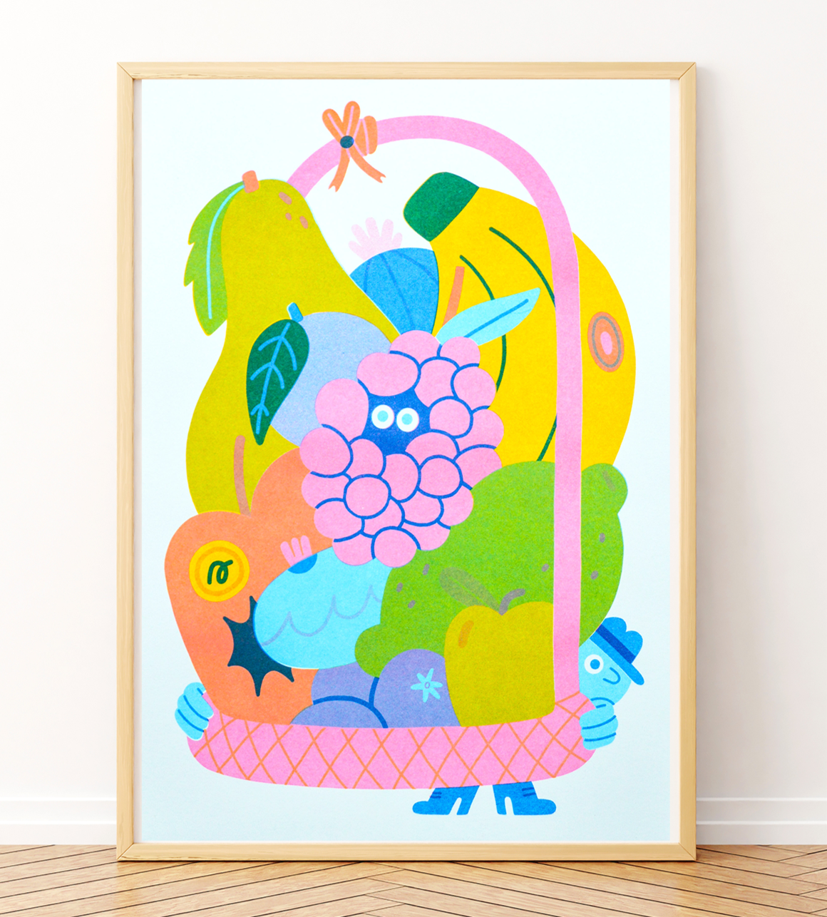 Lauren Morsley Trojan Fruit A4 Risograph Print