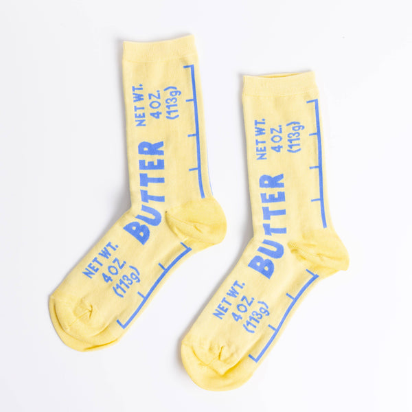 Butter - Small Yellow Crew Socks