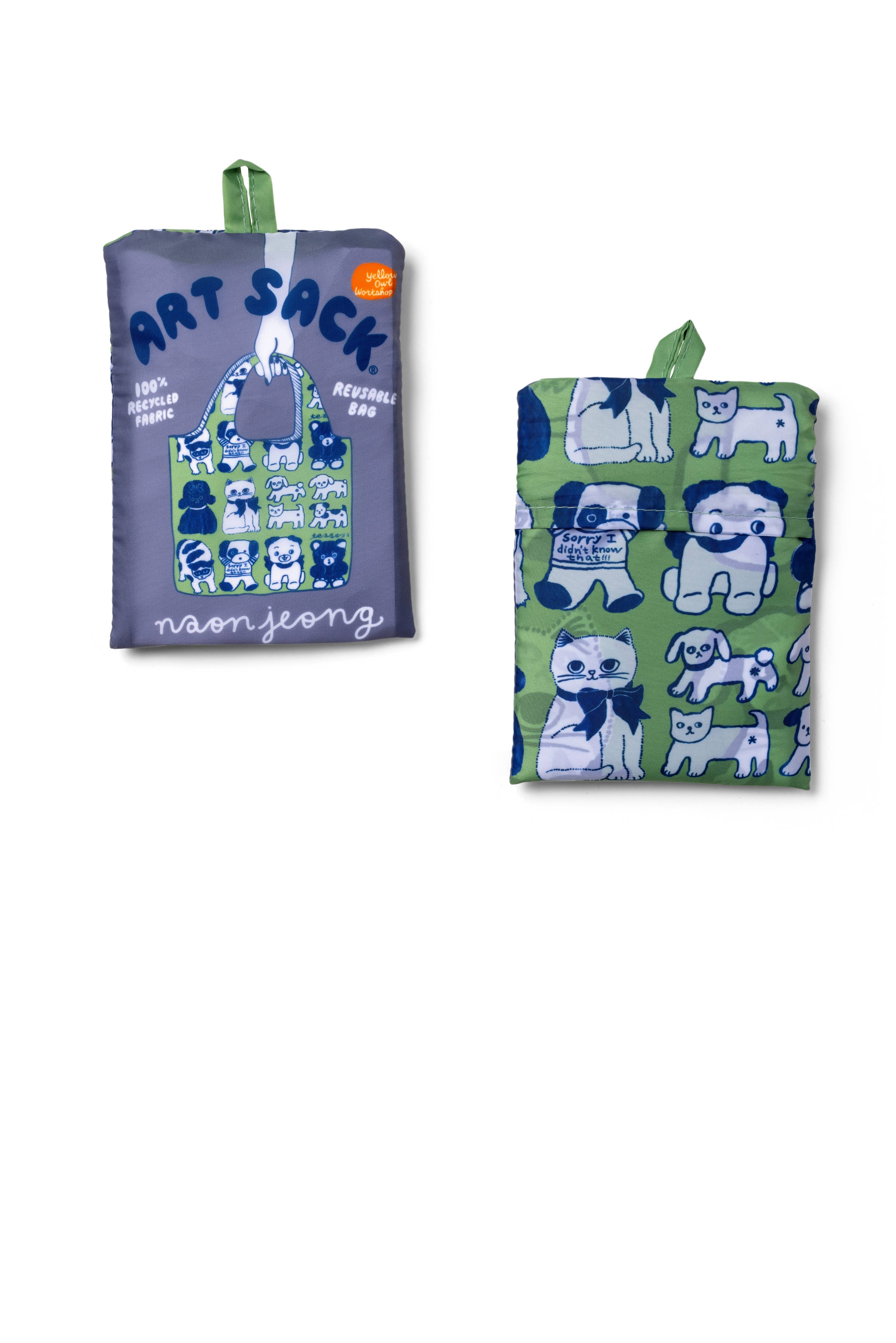 Snuggle Society Art Sack® by Naon Jeong - Reusable Tote Bag