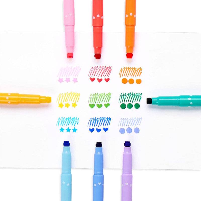 Confetti Stamp Double-Ended Markers by Ooly – Mochi Kids
