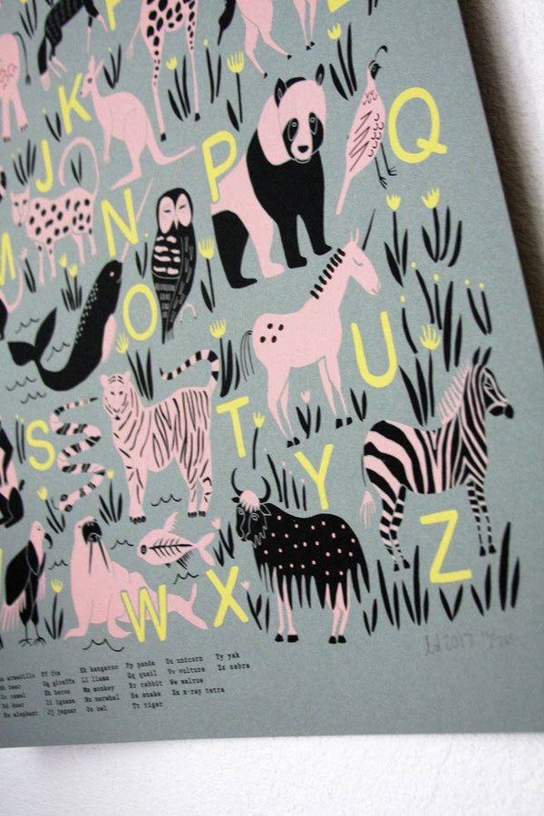 ABC Animal Poster by Leah Duncan