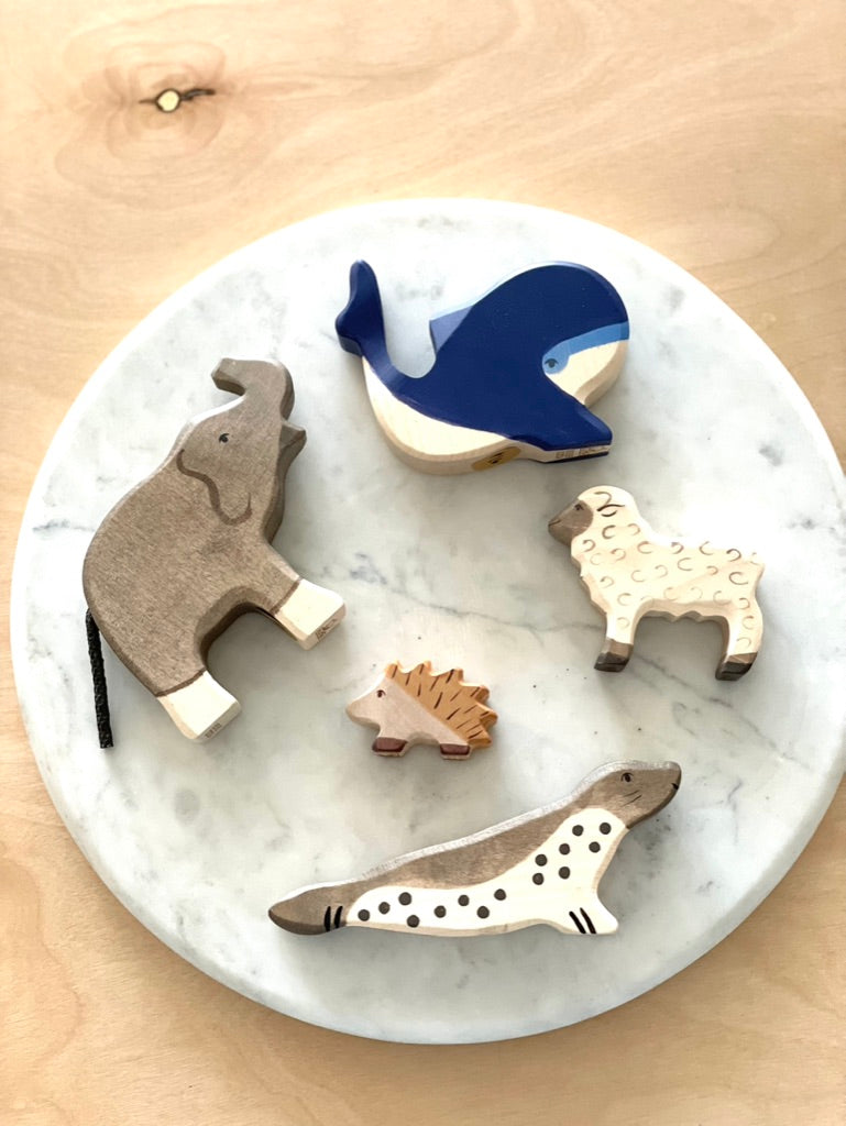 Holztiger Blue whale – small wooden toy