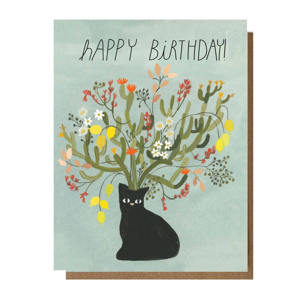 Esme Shop Happy Birthday Black Cat Card