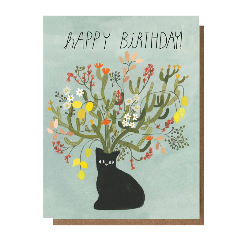 Esme Shop Happy Birthday Black Cat Card