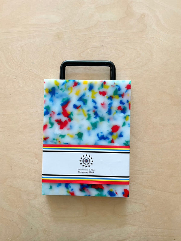 Fredericks & Mae Multicolor Confetti Cutting Board – Small