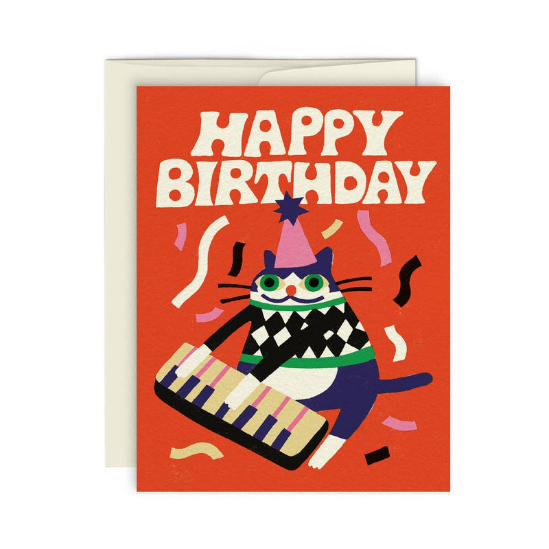 Happy Birthday Jazzy Cat Card