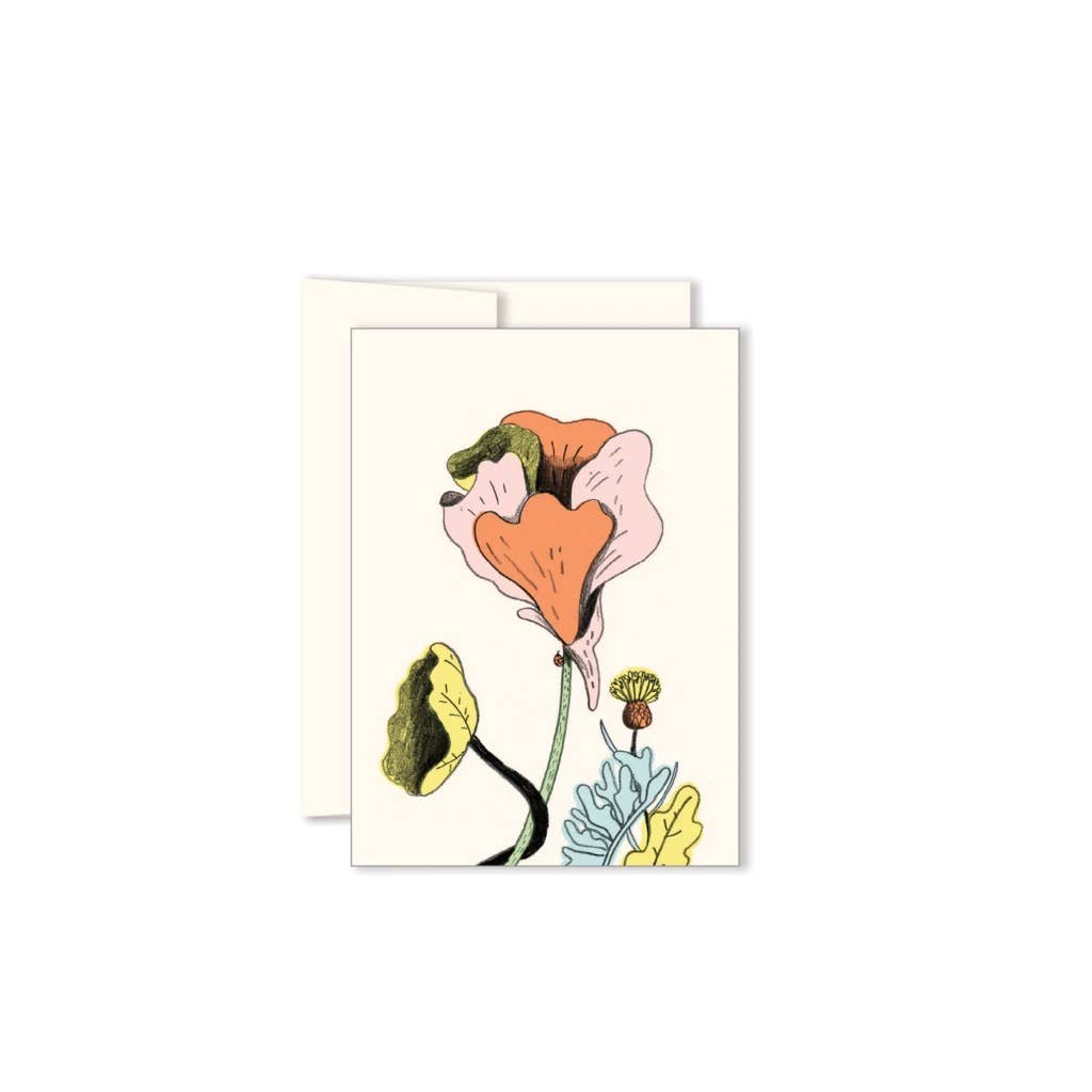 Pink Flowers mini card