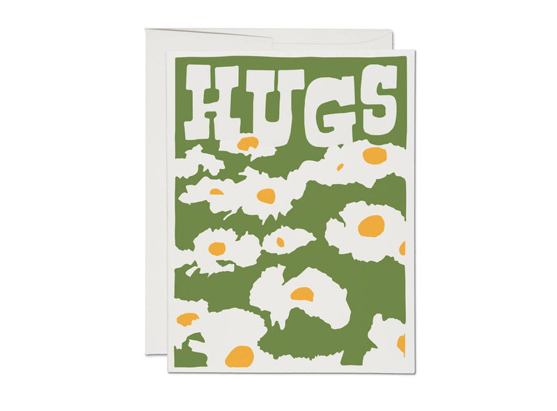 Hugs Green Poppy Card