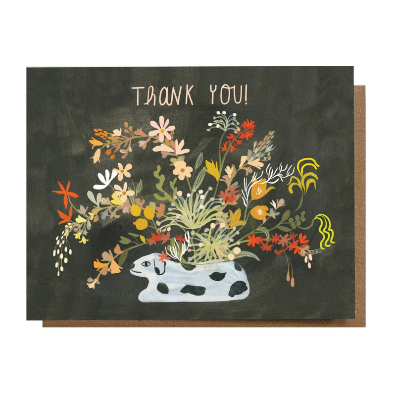 Esme Shop Thank You Dalmation Floral Card