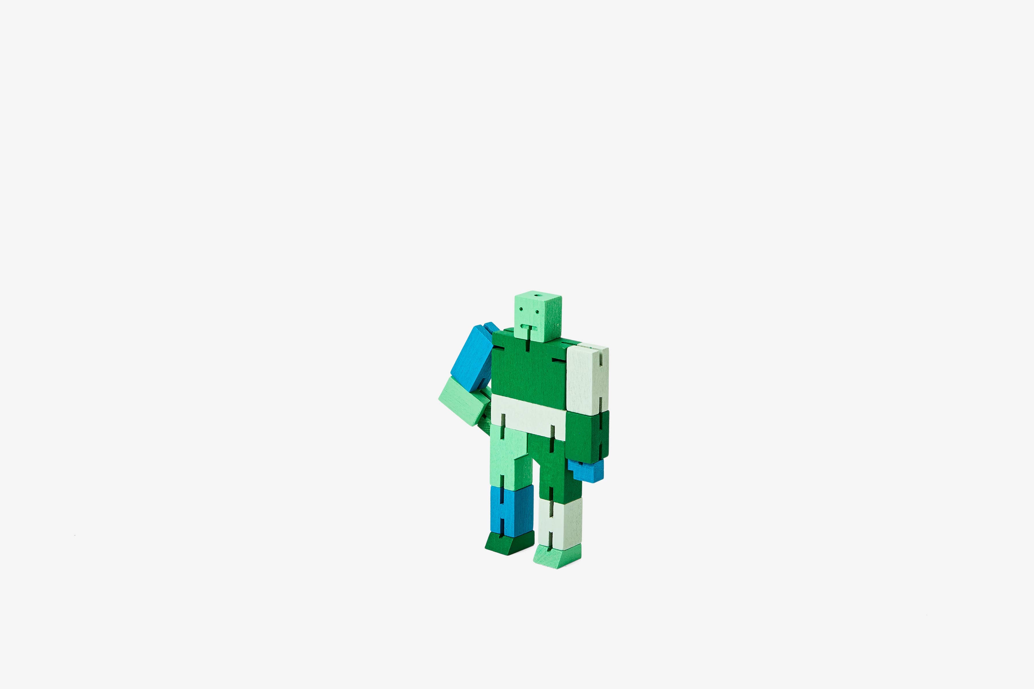 areaware Cubebot Capsule Collection Micro - Green Multi