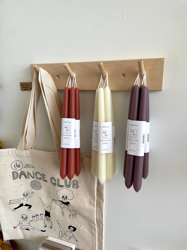 Beeswax Taper Candles 10" – Terra Cotta
