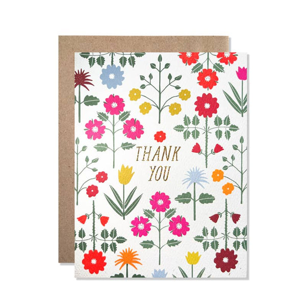 Thank You Floral Garden Card