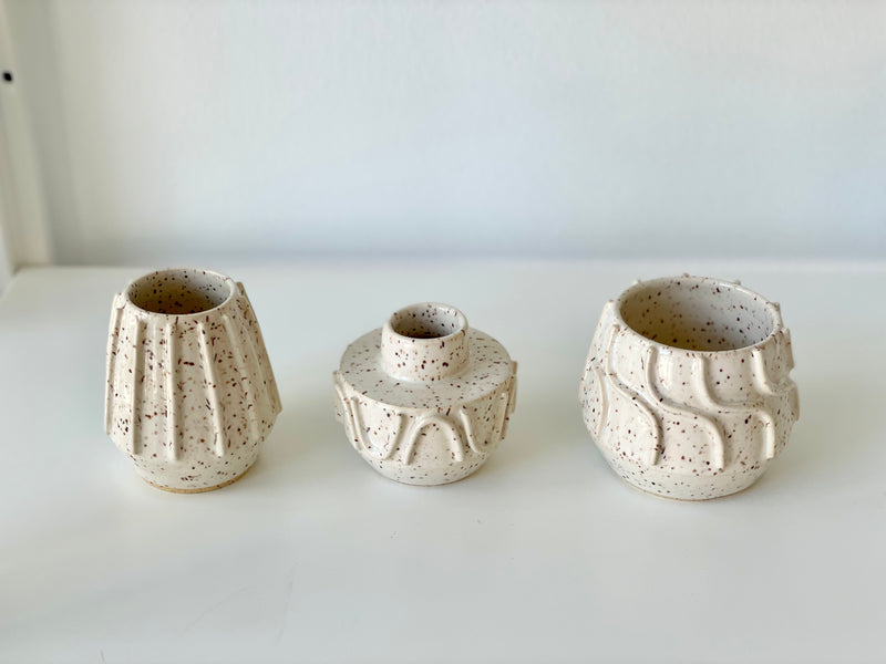 Stoneware Bud Vases (set of 3)