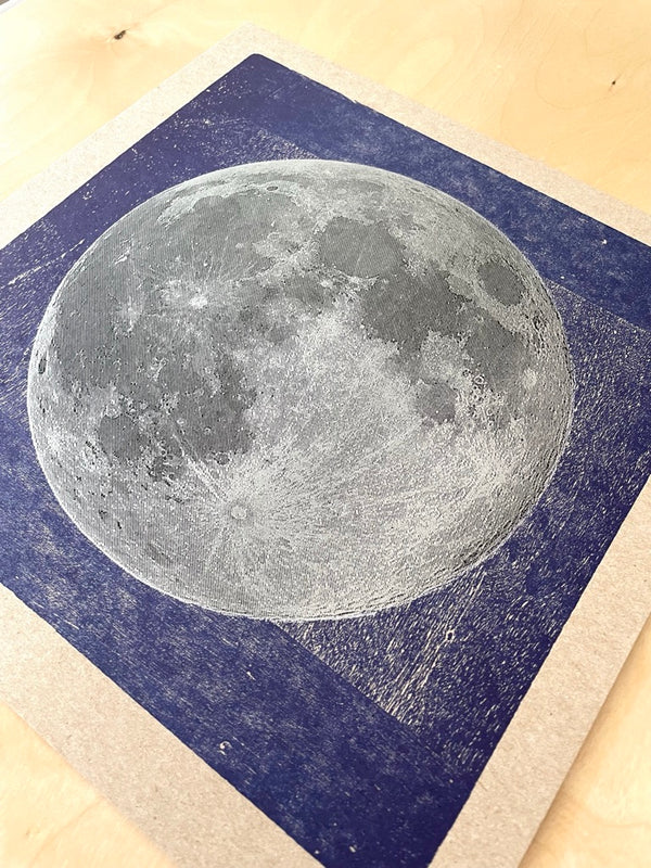 hammerpress Silver Moon Print