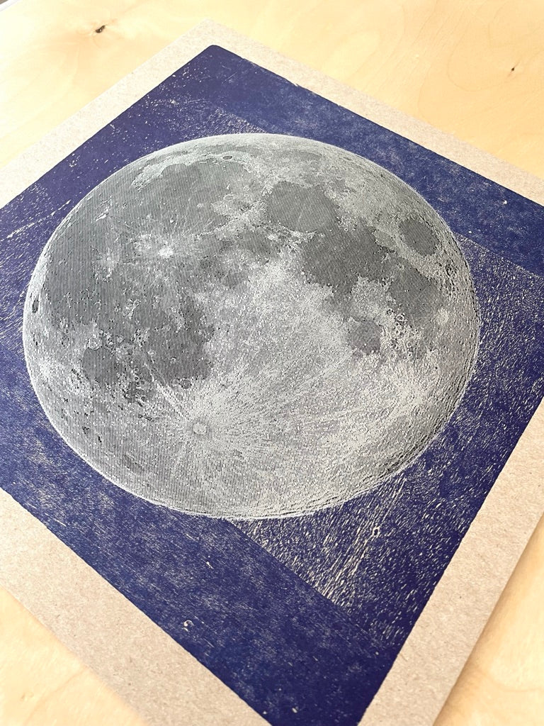 hammerpress Silver Moon Print