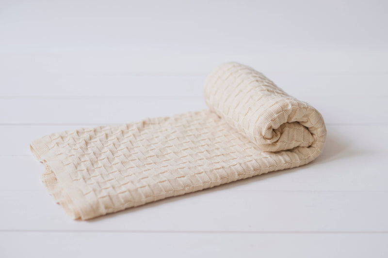 Echoview Fibermill Organic Cotton Basketweave Baby Blanket