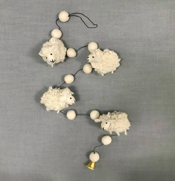 Winding Road Felt Garland – Sheep