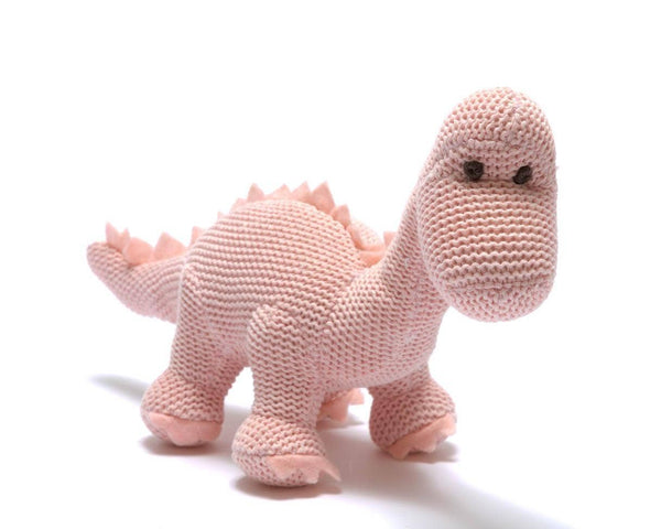 Best Years Diplodocus Dinosaur Baby Rattle – Pink
